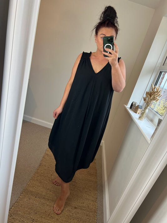 Hanky Hem Dress - Black