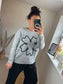 Flower Chunky Jumper - Grey