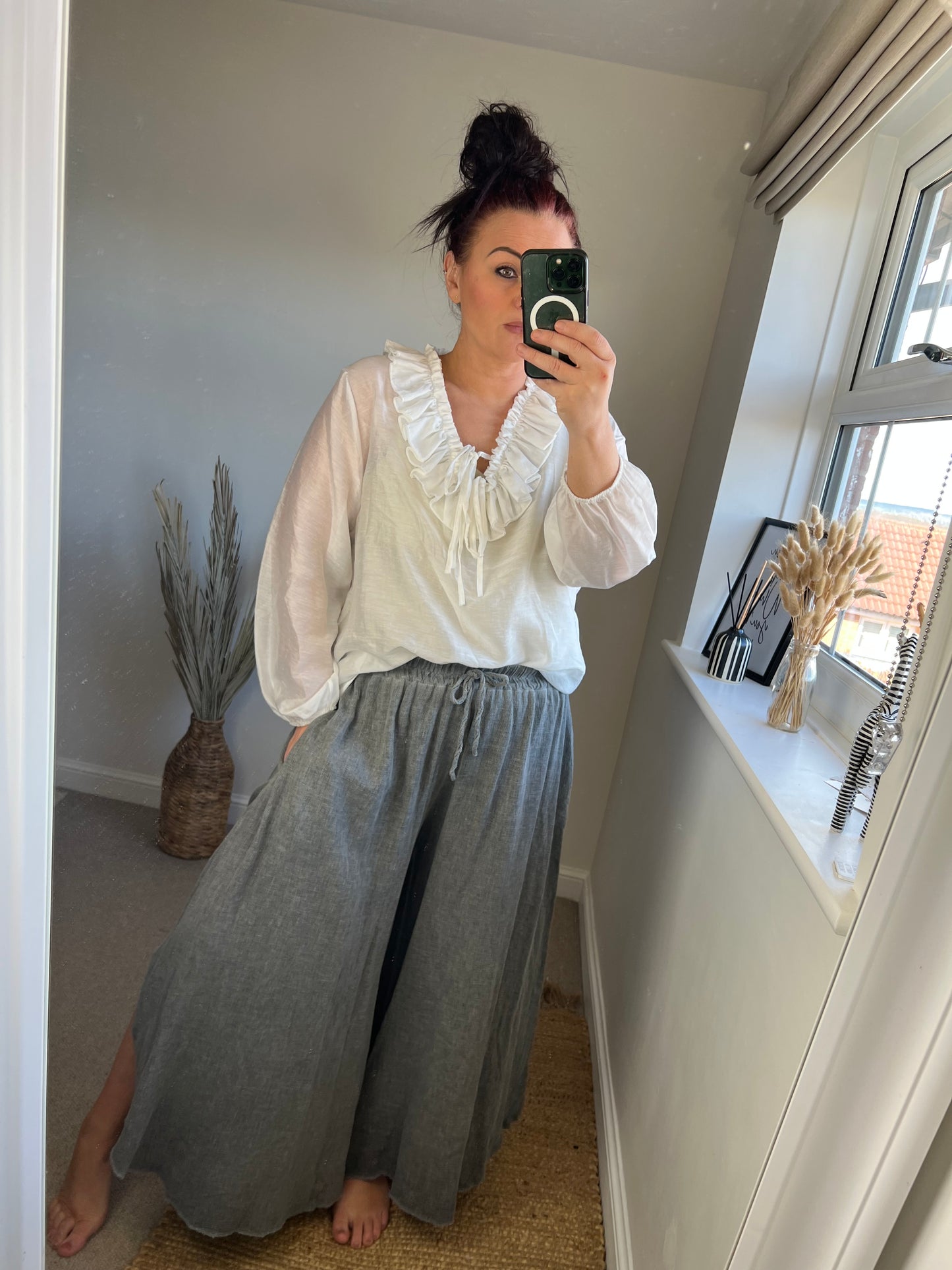 Ruffle Shirt - White