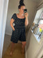 Shirred Waist Playsuit - Spotty Black