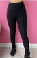 High Waist Scuba Leggings - Black