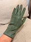 Faux Suede Gloves - Khaki