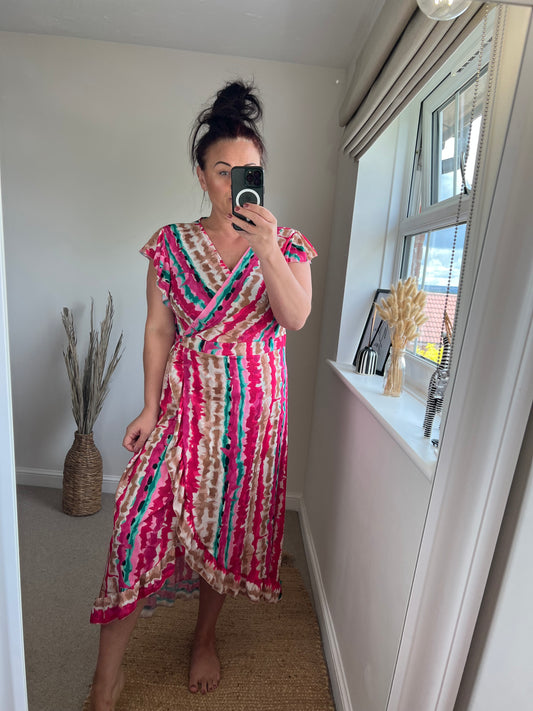 Wrap Dress - Cerise