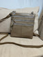 Leather Crossbody Bag - Beige