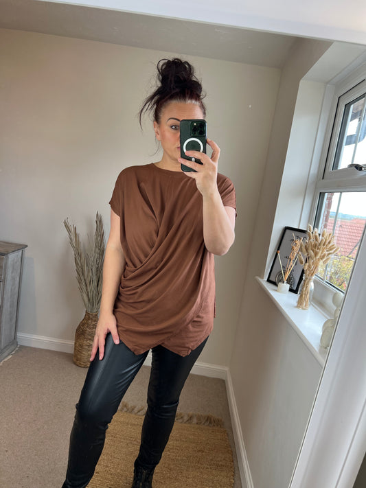Crossover Top - Tan