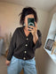 Soft Jersey Cardigan - Chocolate