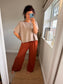 Boxy Short Sleeve Jumper - Mocha