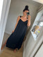 Silver Coil Midi Dress - Black