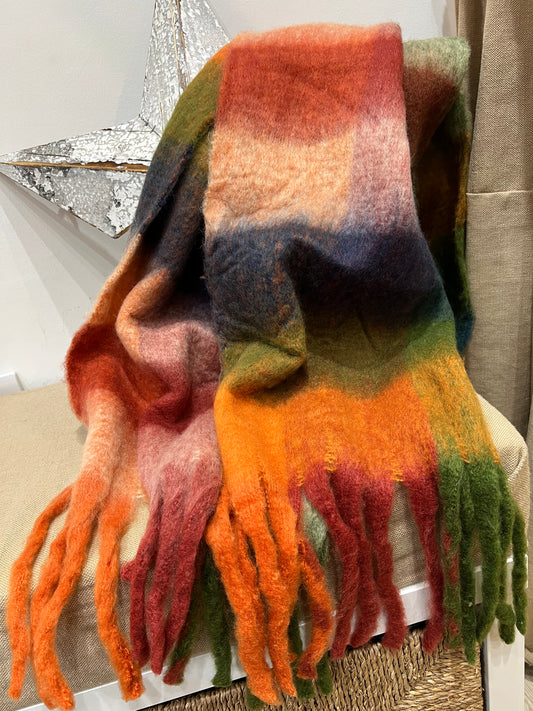 Blanket Scarf - Autumn Check