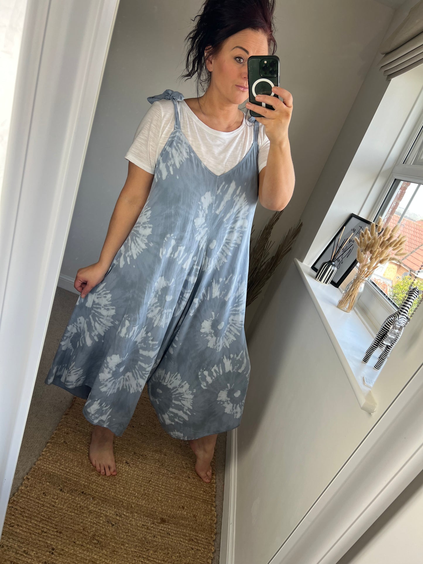 Tie Dye Jumpsuit - Light Blue