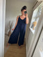 Wide Leg Jumpsuit - Navy