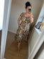 STEVIE Midi Button Dress with Pockets - Black/Tan