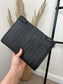 Straw Bag (Clutch/Crossbody) - Black