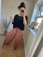 Barrel Leg Linen Trouser - Rust