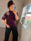 Funnel Neck Firework Jumper - Wine