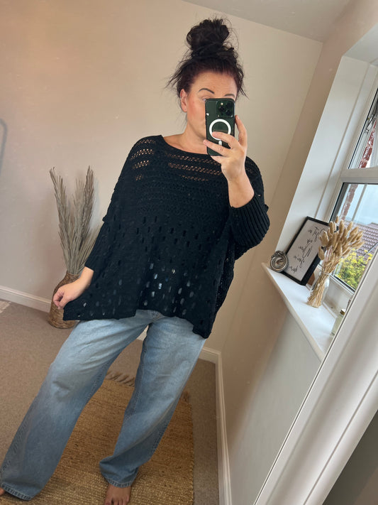 Crochet Jumper - Black