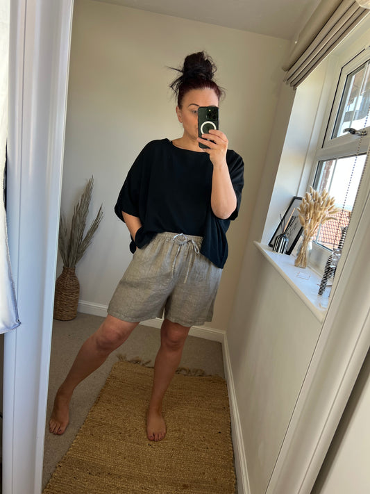 Linen Shorts - Mocha