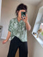 Floral Cotton Shirt - Khaki