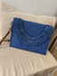 Straw Bag (Clutch/Crossbody) - Navy