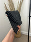 Straw Bag (Clutch/Crossbody) - Black