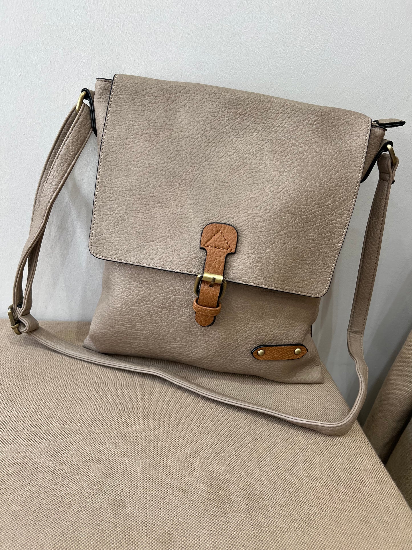 Satchel Crossbody Bag - Taupe