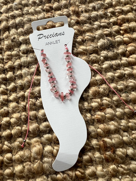 Adjustable Anklet Bracelet - Pink