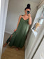 Silver Coil Midi Dress - Khaki