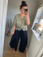 Split Front Wrap Trousers - Black
