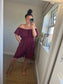 Shirred Waist Playsuit - Wine