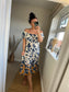 STEVIE Midi Button Dress - Bold Flowers