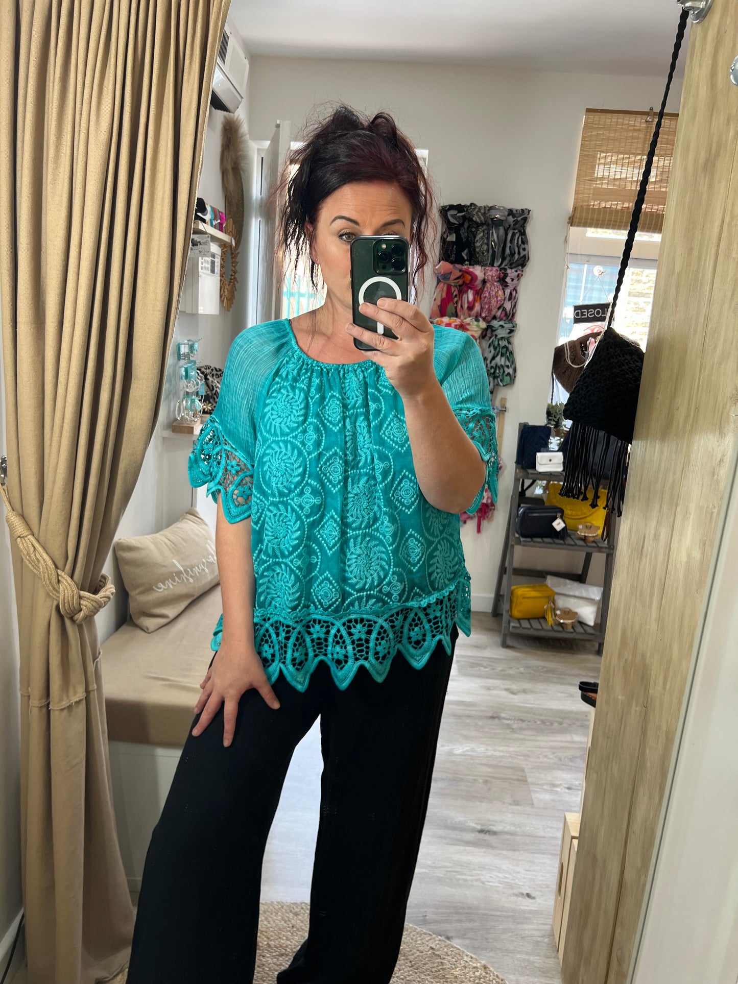 Lace Top - Teal
