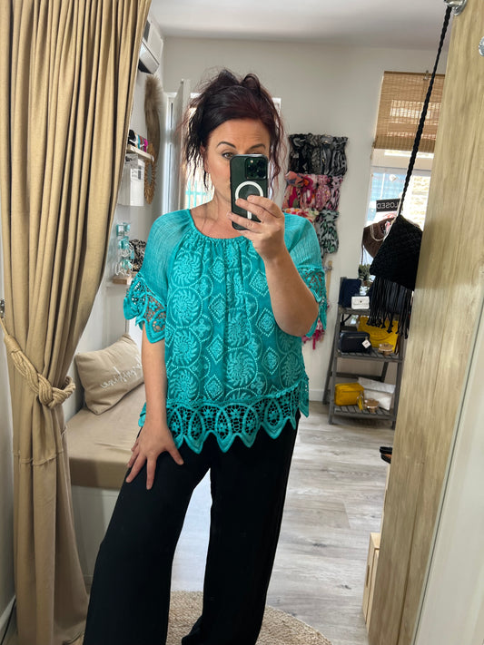 Lace Top - Teal