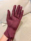 Faux Suede Gloves - Wine