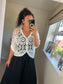 Crochet Scooped Cardi - White