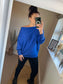 Button Back Jumper - Cobalt