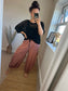 Barrel Leg Linen Trouser - Rust