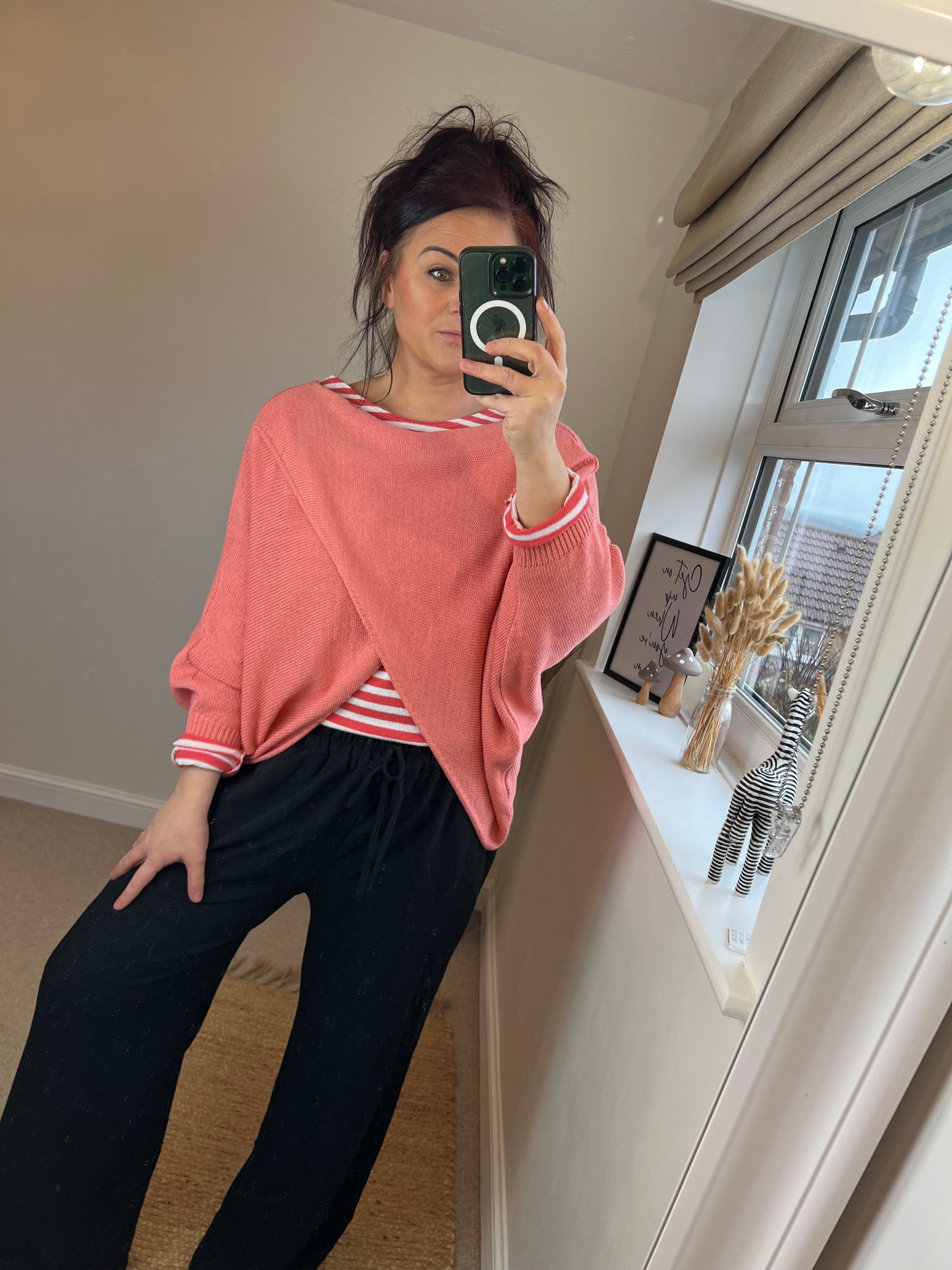 Wrap Knit - Coral