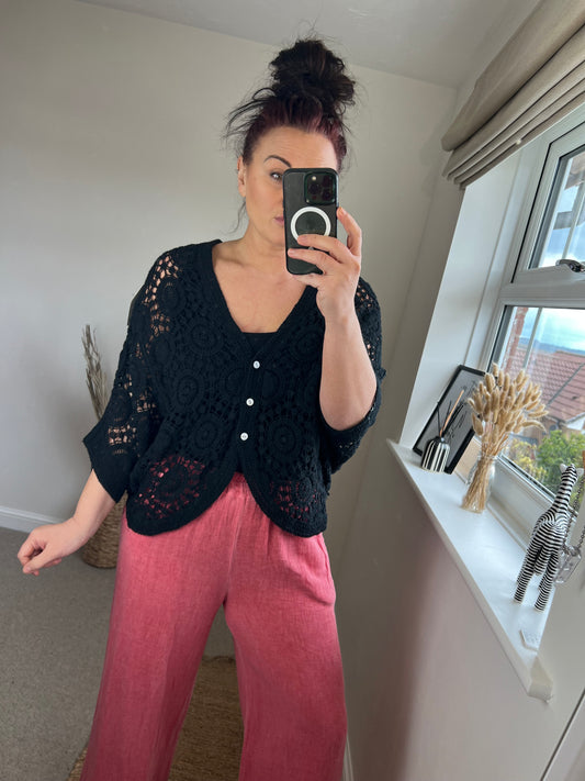 Crochet Cardi - Black