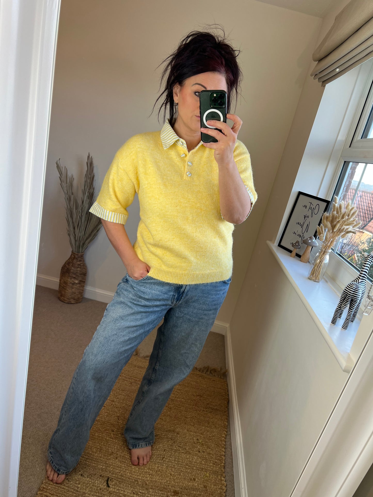 Collared Jumper - Lemon