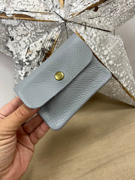 Leather Purse - Light Grey