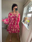 Shell Flare Dress - Cerise