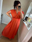 Crossover Dress - Rust
