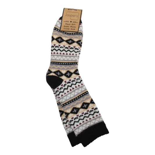 Men’s Jasper Ribbed Socks - Black Nordic