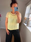 Circle Bubble Hem Top - Lemon
