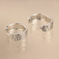 Peace of Mind - Silver Plated Scallop Embossed Hoop Earrings