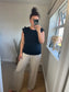 Wide Leg Linen Trousers - Cream