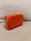 Leather Triple Compartment Purse - Orange