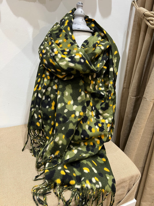 Medium Scarf - Animal Green