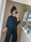 Bubble Hem Top - Black