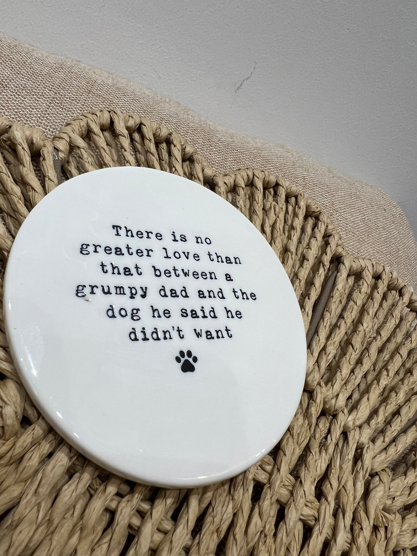 Porcelain Coaster - Dog Dad